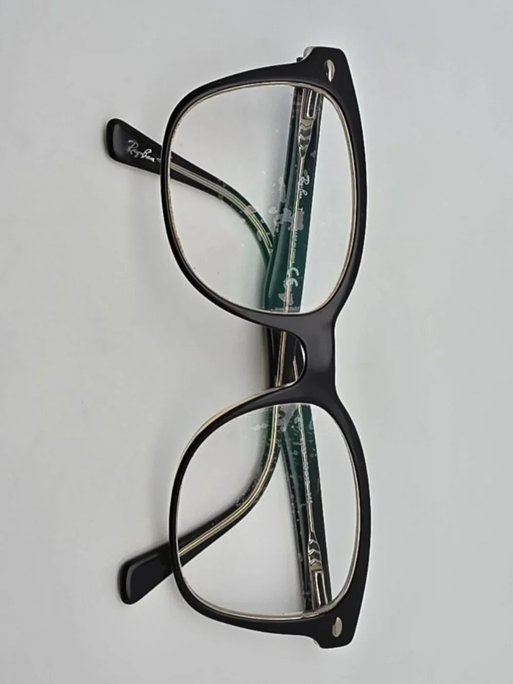 Ray-Ban RB5285 2034 Black on Clear Eyeglasses Frame w/ Flexhinge and Case 53mm